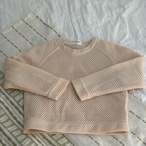 Elegant Beige Mesh Sweater